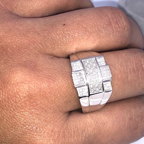 Mens real genuine diamond cross ring best gift ever huge sale NOT CZ not fake - Picture 5 of 10